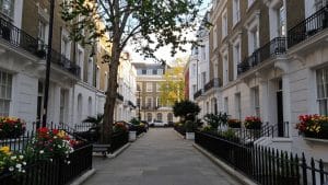 Chelsea street leading to Royal Hospital Chelsea