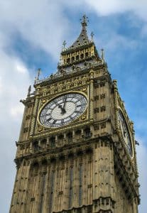 Big Ben and the Houses of Parliament on the Thames — 1.4 miles from Cricketers Hostel London