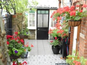 Guest lounge and entrance hall at The Rutlands B&B with period Victorian touches