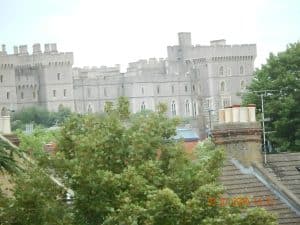 Approach toward Windsor town centre and the castle from St Leonards Road near The Rutlands B&B