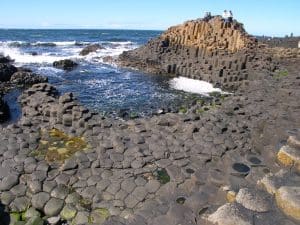 The hexagonal basalt columns of the Giant's Causeway