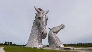 The Kelpies horse-head sculptures at Falkirk