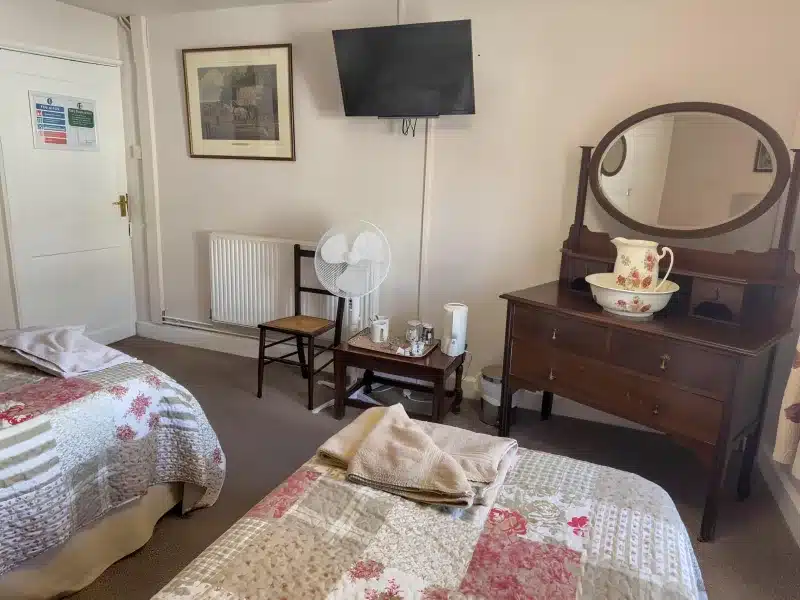 A guest bedroom at The Vintage Inn in Wellington.