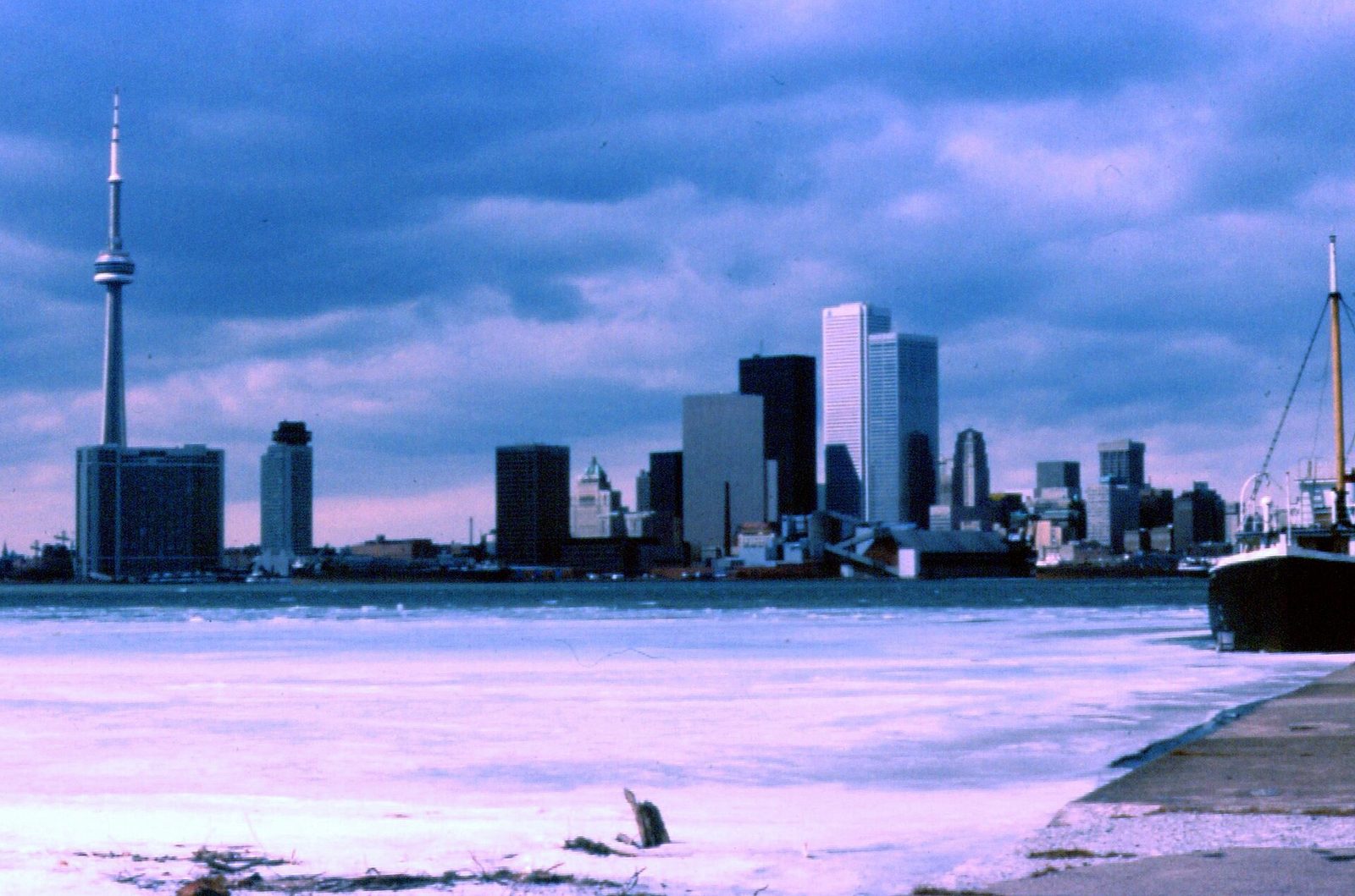 Toronto skyline on a winter afternoon
